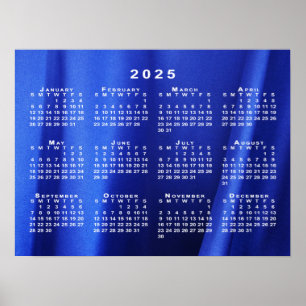 Kalender 2025 für Blaue Abstrakte Fotovorlage Poster
