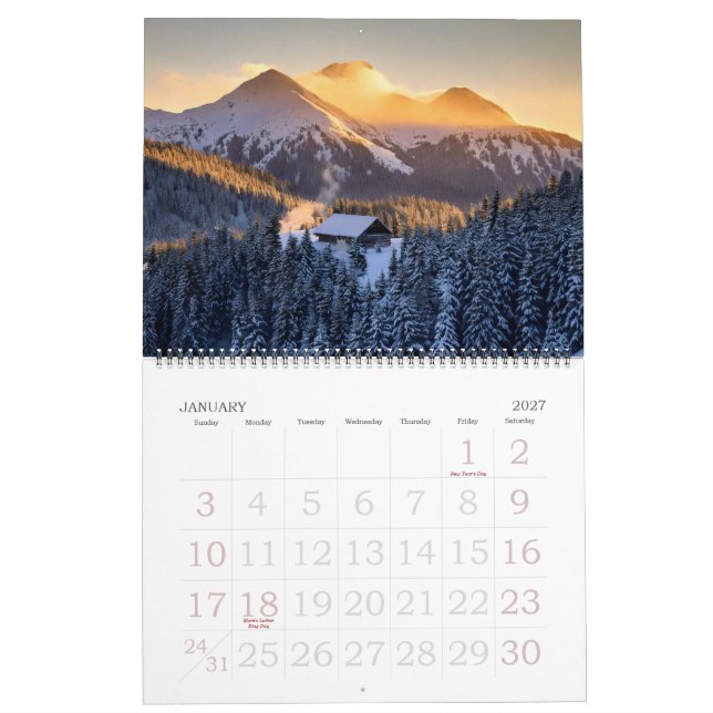 Kalender 2025 Landschaft (Jan 2027)