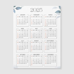 Kalender 2025 magnetkarte