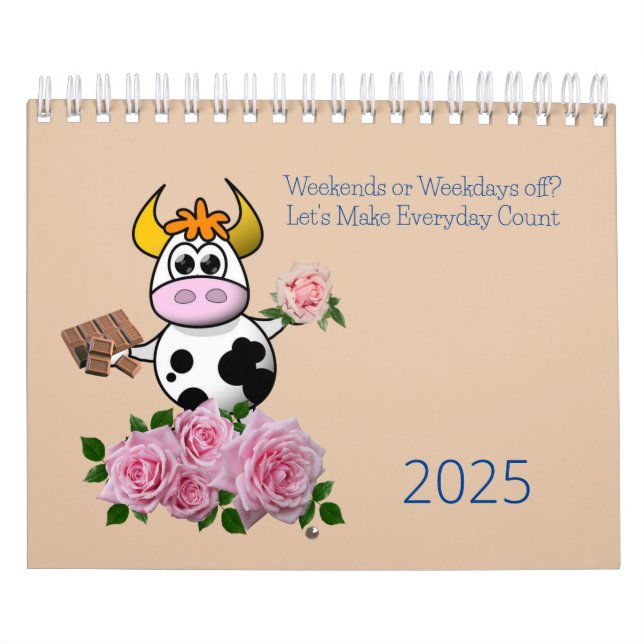Kalender 2025 Monatlicher Zeitplan Blumenkuh (Titelbild)