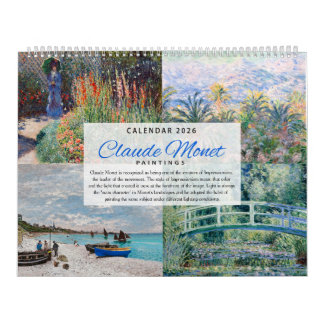 Kalender 2026 - Claude Monet - Impressionismus