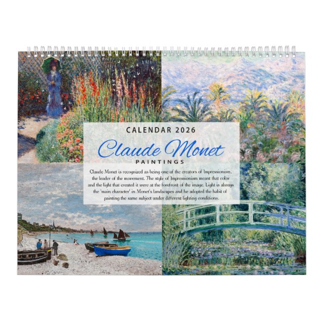 Kalender 2026 - Claude Monet - Impressionismus (Titelbild)