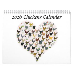 Kalender 2026 für Hühner