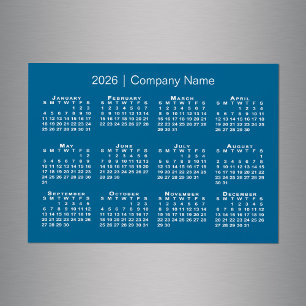 Kalender 2026 mit Firmenname Blue Magnet