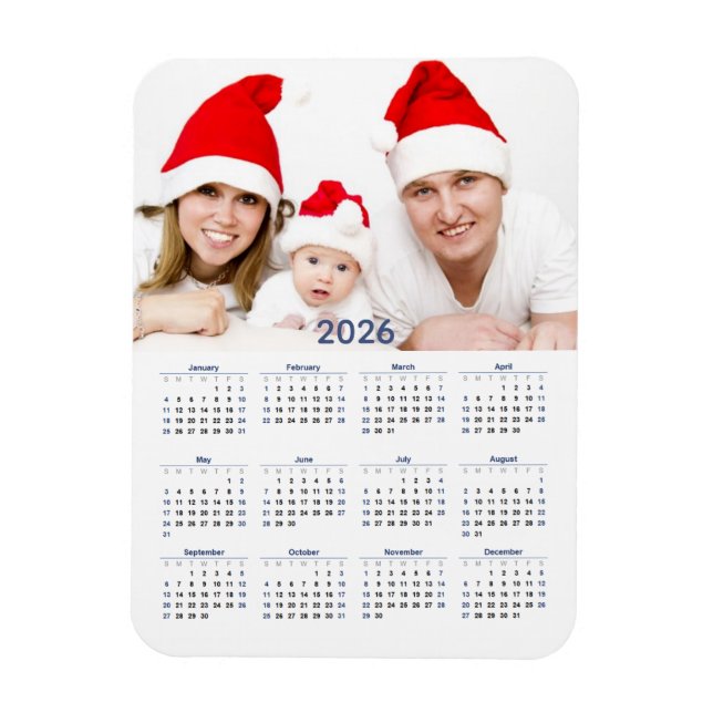 Kalender 2026 mit Foto Magnet (Vertikal)