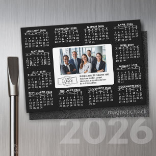 Kalender 2026 mit Logo Kontakt Information Magnet