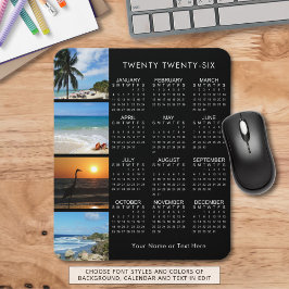 Kalender 2026 Personalisierte FotoCollage 4 Mousepad