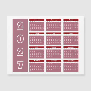 Kalender 2027 magnetkarte