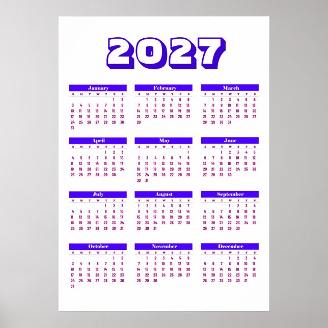 Kalender 2027 poster (Vorne)