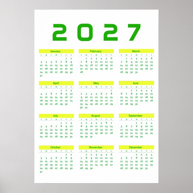 Kalender 2027 poster (Vorne)
