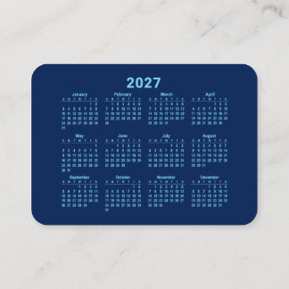 Kalender 2027 visitenkarte