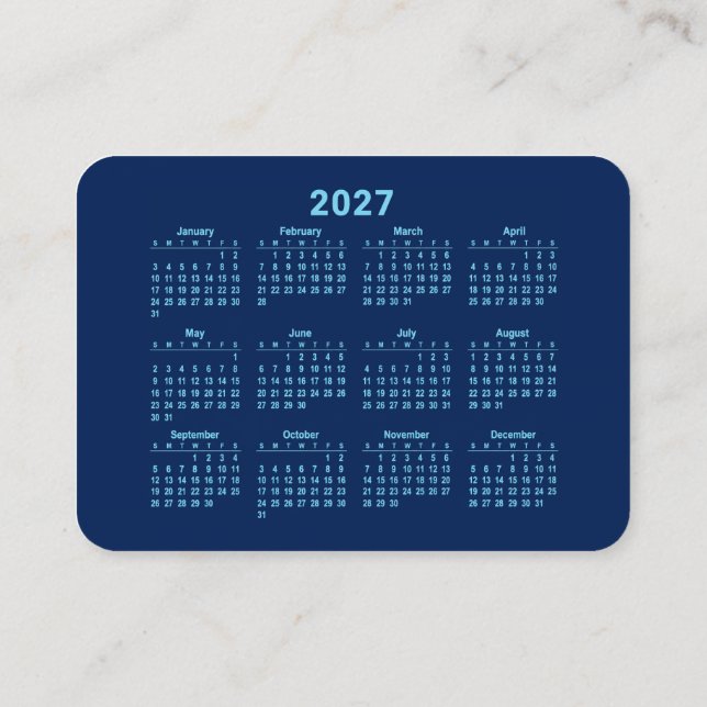 Kalender 2027 visitenkarte (Rückseite)