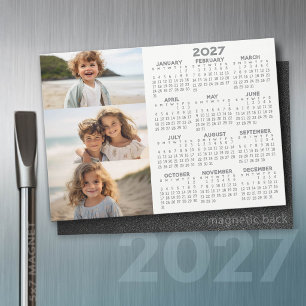Kalender - 3 Fotos - Graues Grundmagazin Magnetkarte