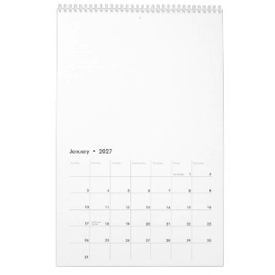 Kalender 43 cm x 28 cm Einzelblatt Mittelweiß