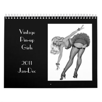Kalender 4 Vintage Button-up Girls 2011 Jan-Dec