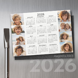 Kalender - 8 Fotos - Basic Grau White Magnet