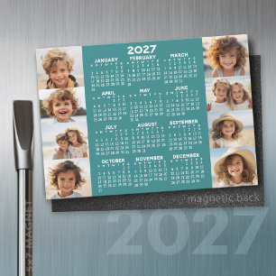 Kalender - 8 Fotos Grundlegendes blaues Magnet