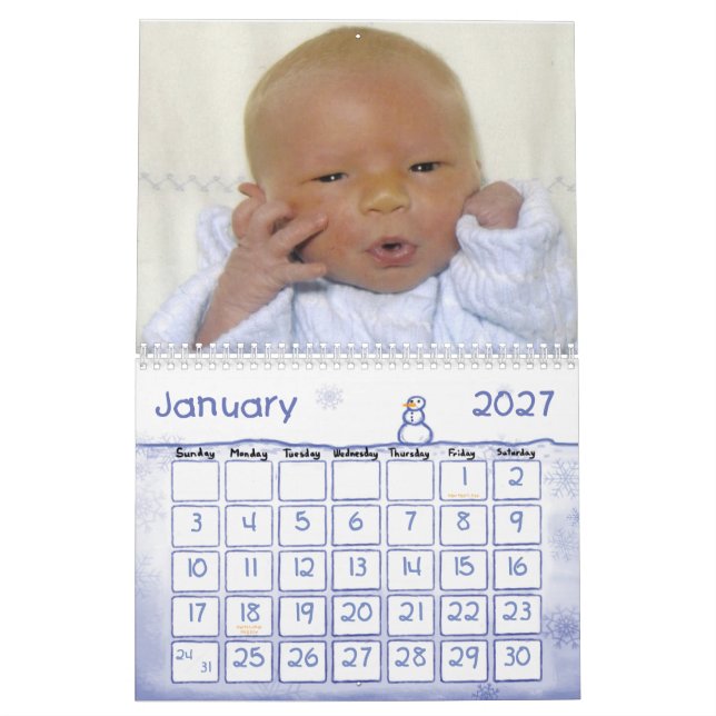 Kalender-Abdeckung, Noah's erstes Jahr Kalender (Jan 2027)