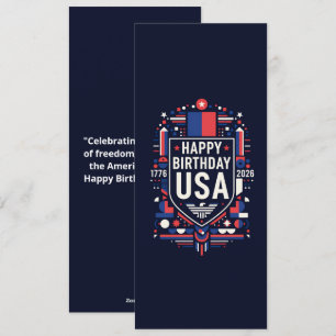 Kalender Alles Gute zum Geburtstag USA 250 Feiertagskarte