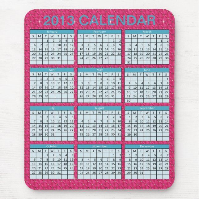 Kalender auf einem Mousepad (Vorne)