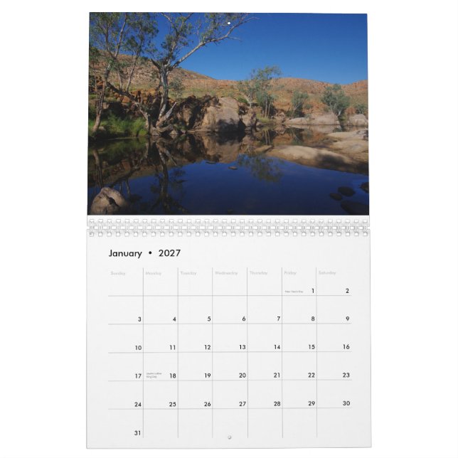 Kalender Australiens 2012 (Jan 2027)