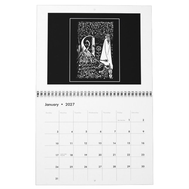 Kalender Beardsley Kunst Nouveau (Jan 2027)