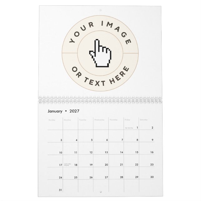 Kalender - Benutzerdefiniert (Bild/Text hinzufügen (Jan 2027)