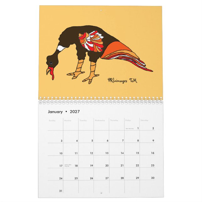 Kalender BlueSky Truthahn-2013 (Jan 2027)