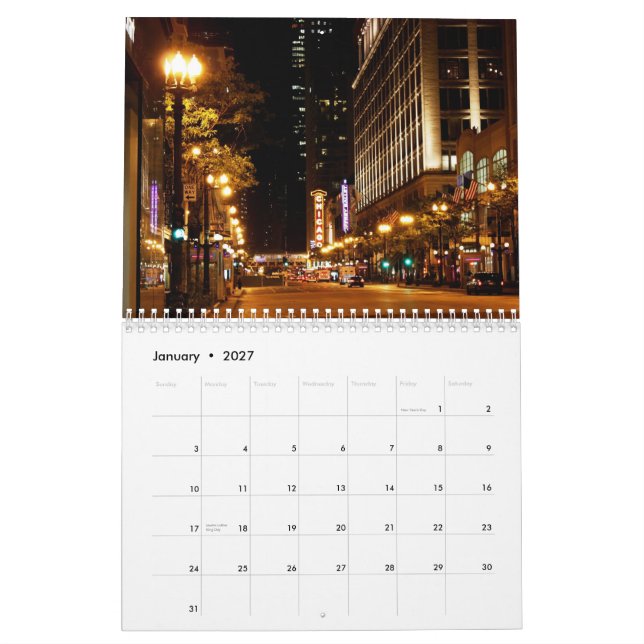 Kalender Chicagos 2015 (Jan 2027)