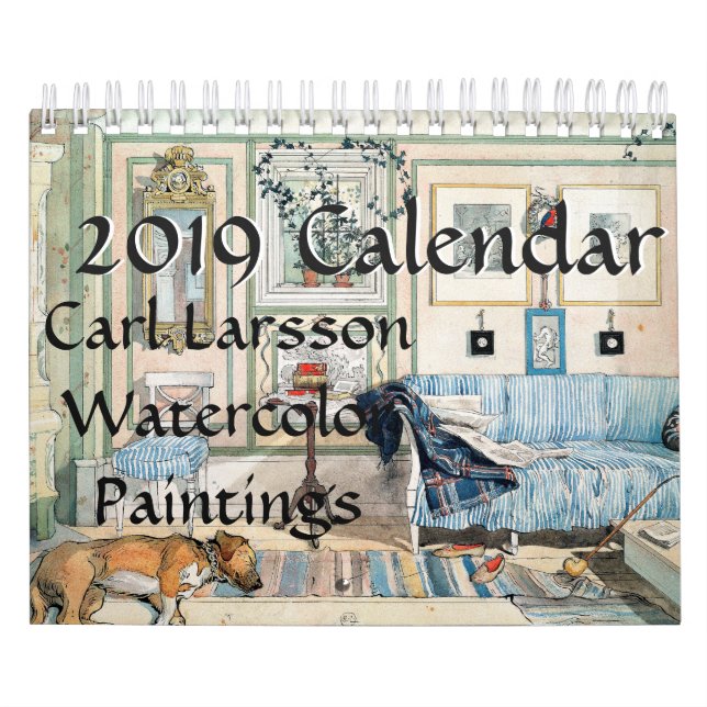 Kalender der Carl Larsson-Familien-Aquarell-2019 (Titelbild)