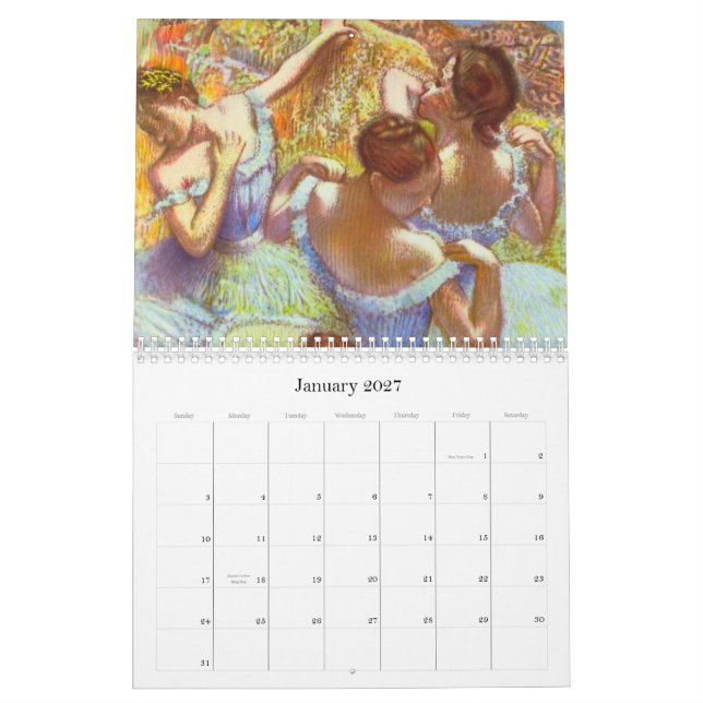 Kalender der Edgar Degas-Ballett-Tänzer-2011 (Jan 2027)