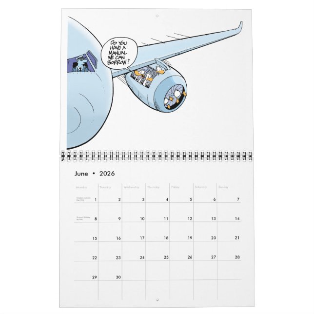 Kalender der Funny Aviation Comic (Jun 2026)