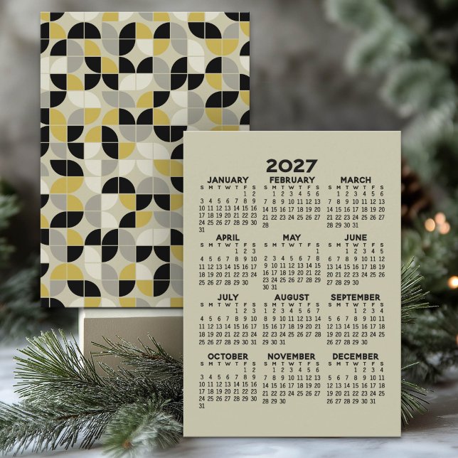Kalender der ganzjährigen Ansicht - MCM-Muster auf Programm (2027 calendar)