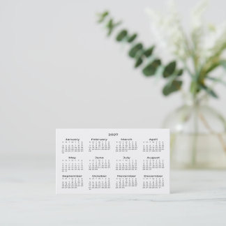Kalender der Geldbörsengröße 2027 Visitenkarte