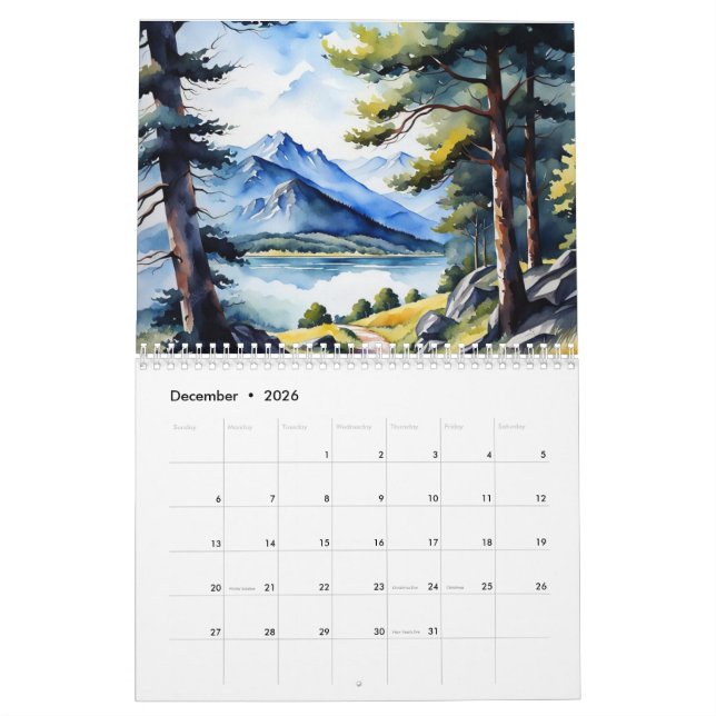 Kalender der grünen Natur-Malerei (Dez 2026)