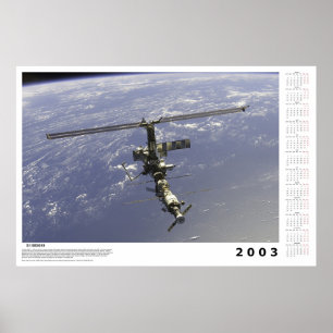 Kalender der Internationalen Raumstation für 2003 Poster
