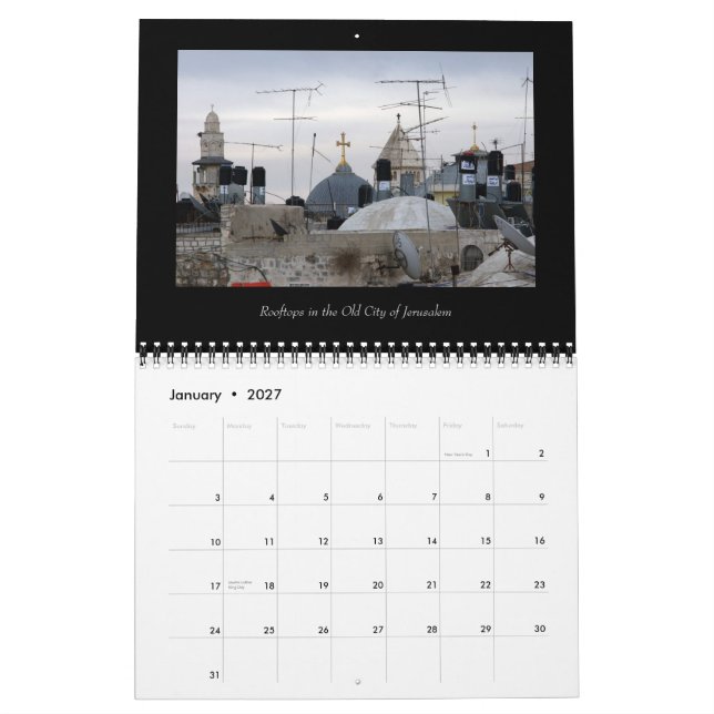 Kalender der Kreuze auf der ganzen Welt (Jan 2027)