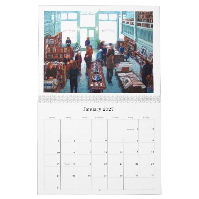 Kalender der Medium-verlorene Küsten-täglicher (Jan 2027)