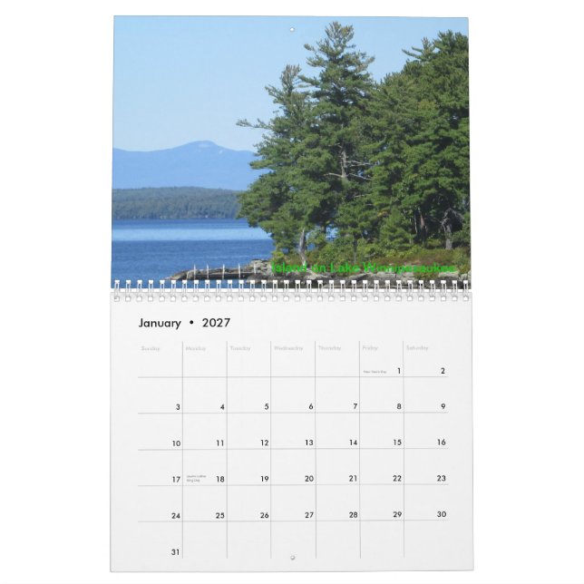 Kalender der New-hampshire See-2015 (Jan 2027)