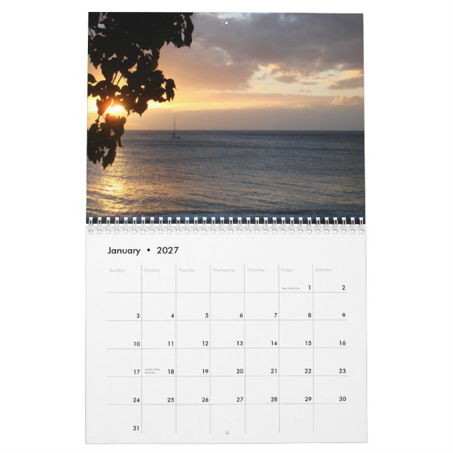 Kalender der Ozean-Sonnenuntergang-2009 (Jan 2027)