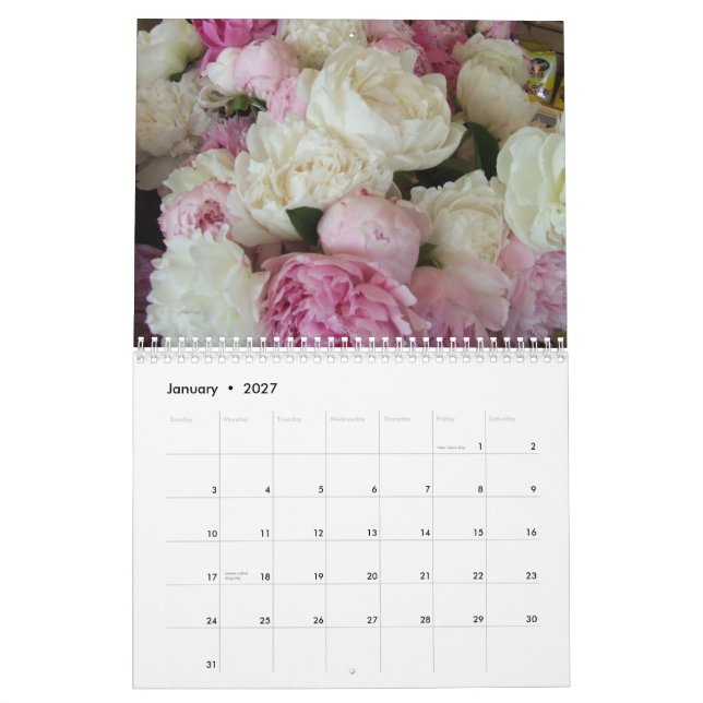 Kalender der Pfingstrosen-2015 (Jan 2027)