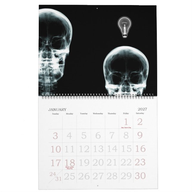 Kalender der Röntgenblick-Skeleton Sammlungs-2012 (Jan 2027)