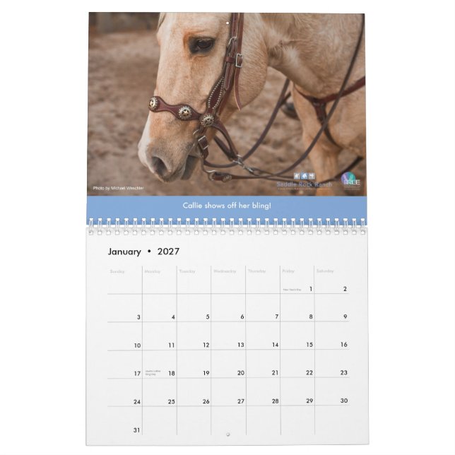 Kalender der Sattel-Felsen-Ranch-2013 (Jan 2027)