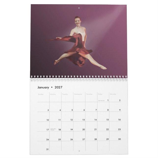 Kalender des Ballett-2015 (Jan 2027)