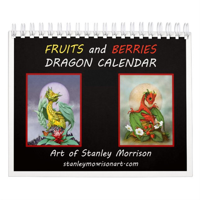 Kalender des Drachen 2018 der Frucht-5.5x7 und der (Titelbild)