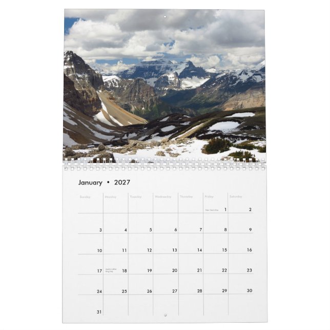 Kalender des Glacier Nationalpark-2015 (Jan 2027)