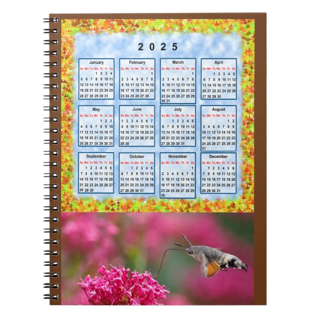 Kalender des Jahres 2025 Notizblock (Vorderseite)