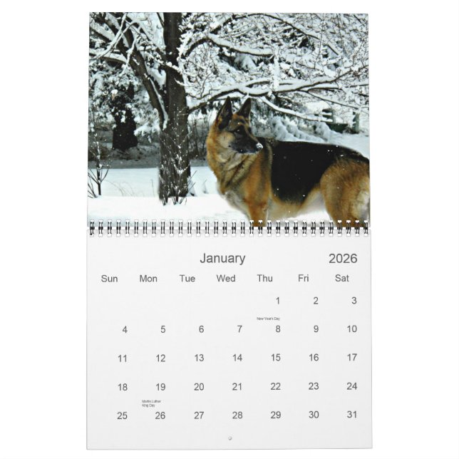 Kalender des Schäferhund-Hund2013 (Jan 2026)