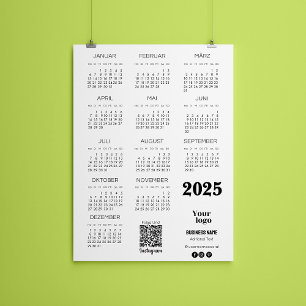 Kalender Deutsch 2025 Kalender Qr Code Einladung