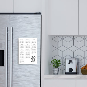 Kalender Deutsch 2025 Kalender Schwarz/Weiß Magneteinladung